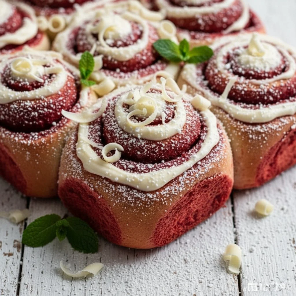 Red Velvet Cinnamon Rolls | The Perfect Christmas Morning Treat