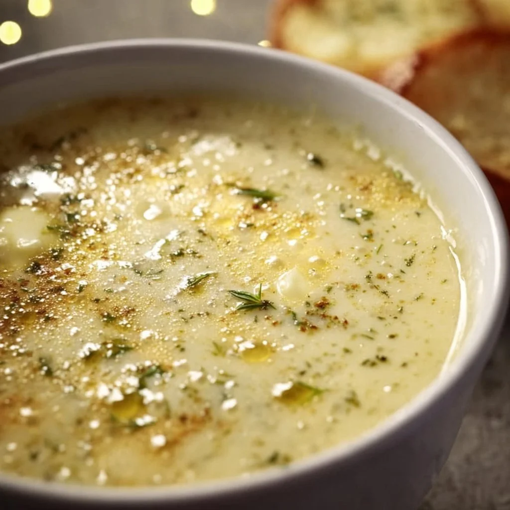Rustic Country French Style Garlic Soup