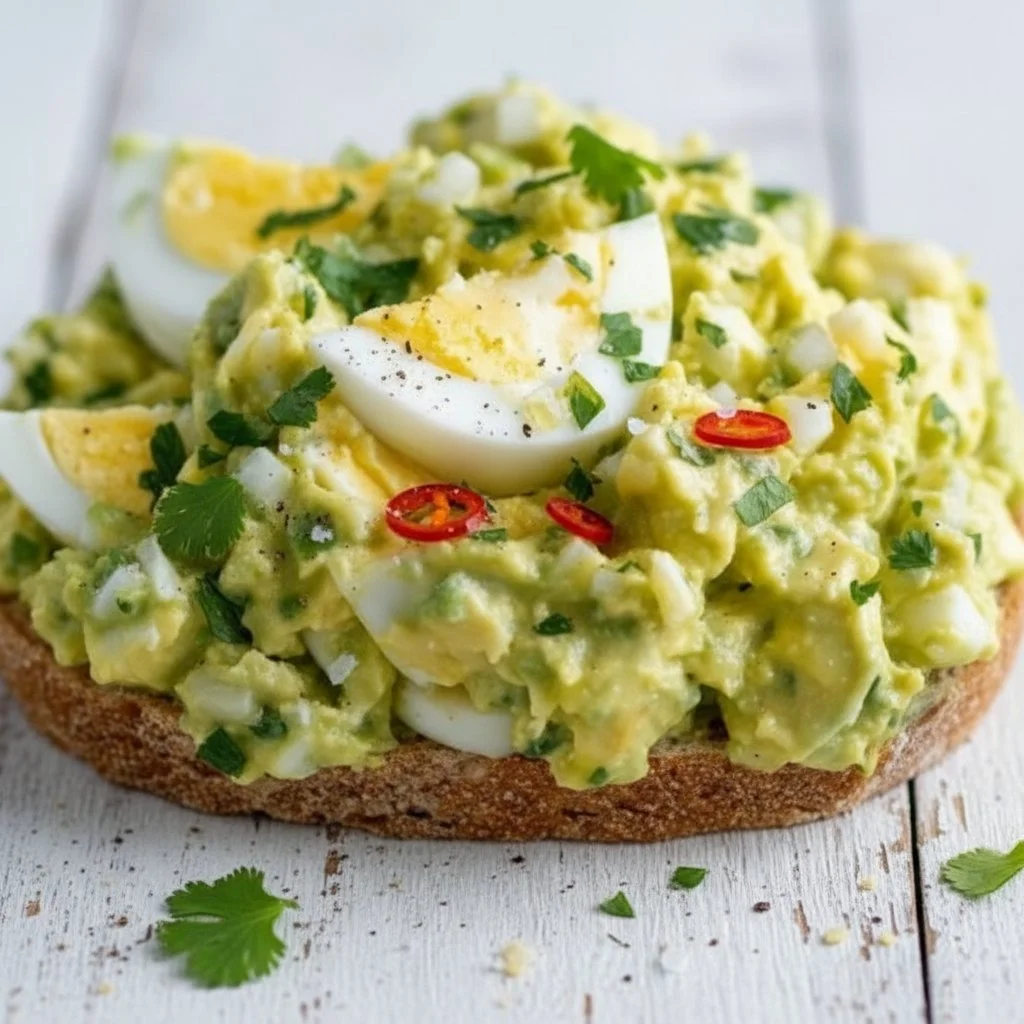 Simple & Zesty Mediterranean Avocado Egg Salad