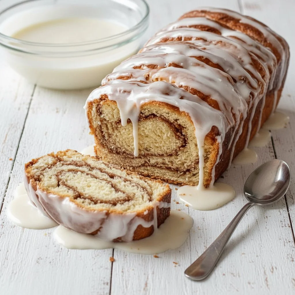 Warm, homemade sourdough cinnamon bread made with sourdough discard