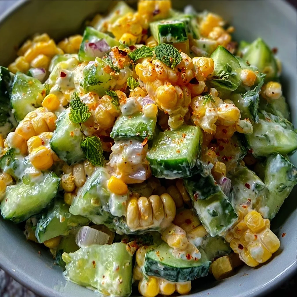 Street Corn Creamy Cucumber Salad That's Perfect for Summer Fun