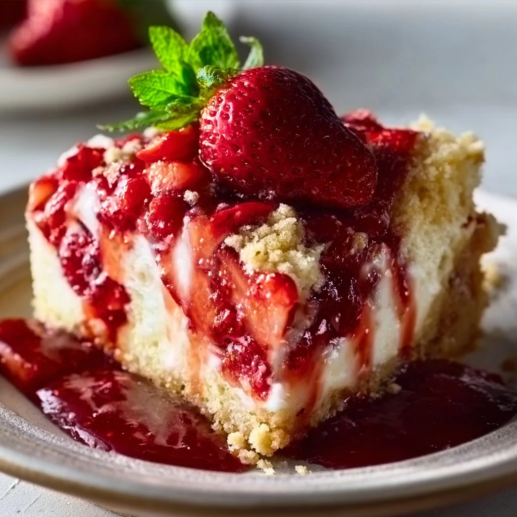 The Ultimate Strawberry Cheesecake Dump Cake