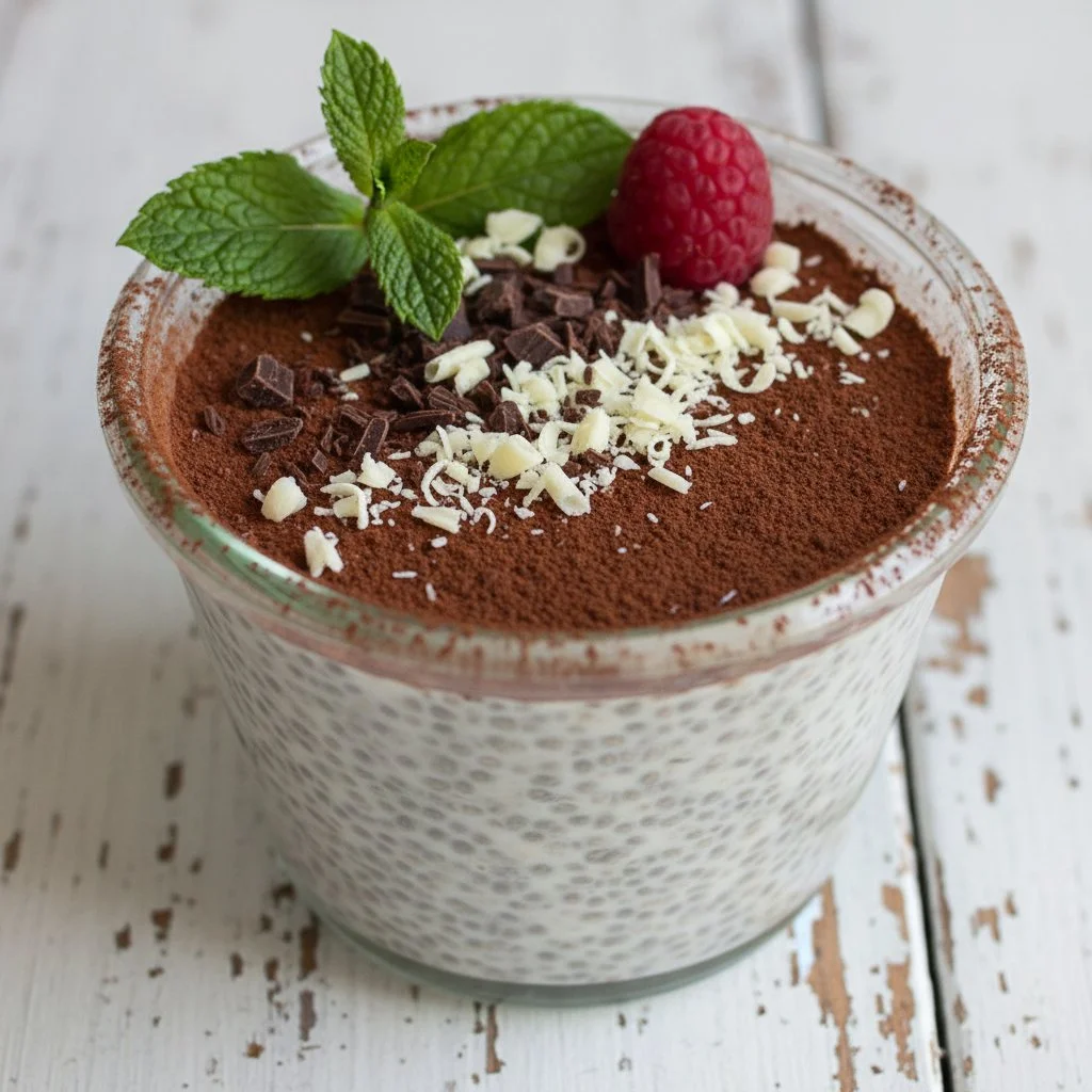 Viral Tiramisu Chia Pudding (Gluten Free, Refined Sugar Free)