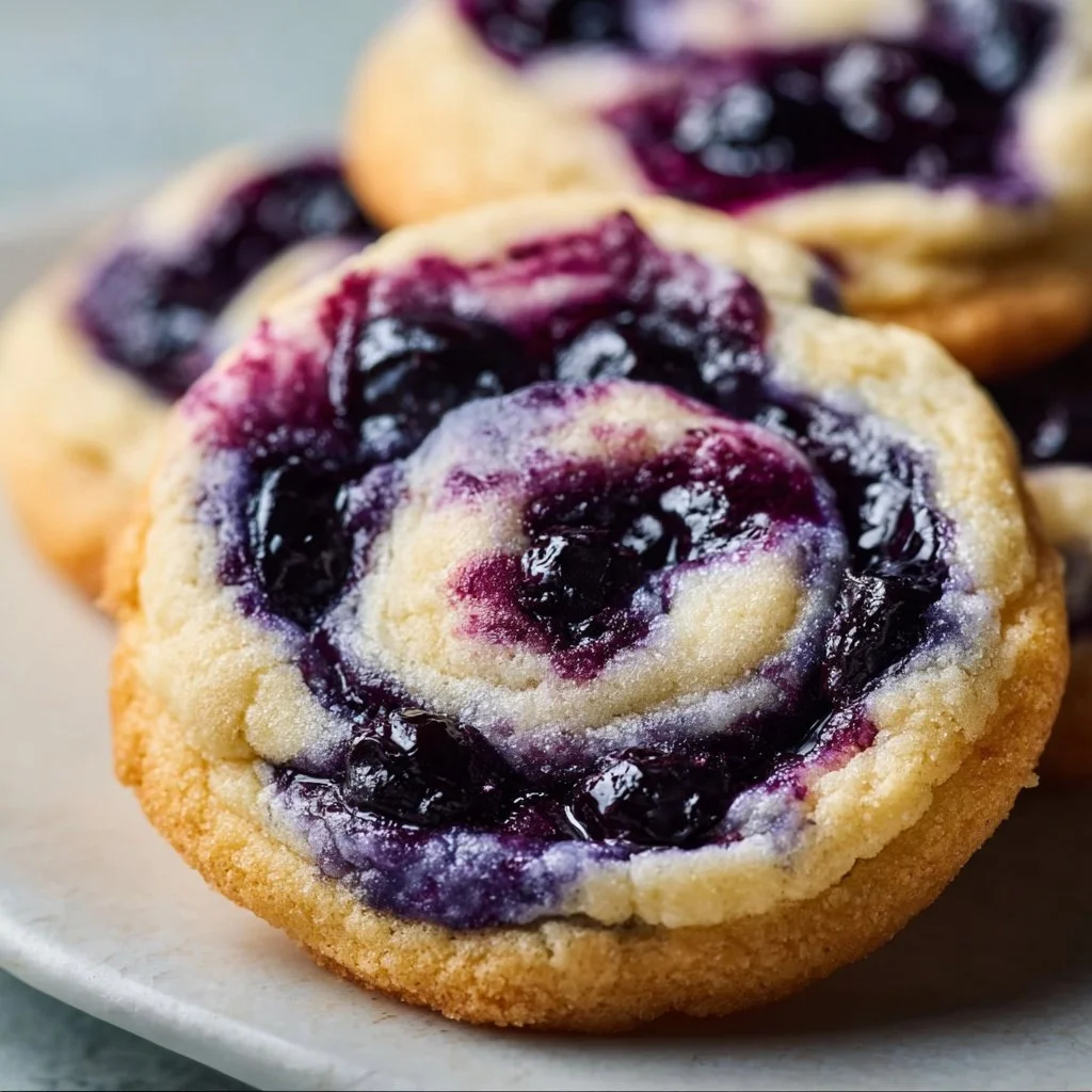 Blueberry Cheesecake Swirl Cookies 4 Blueberry Cheesecake Swirl Cookies