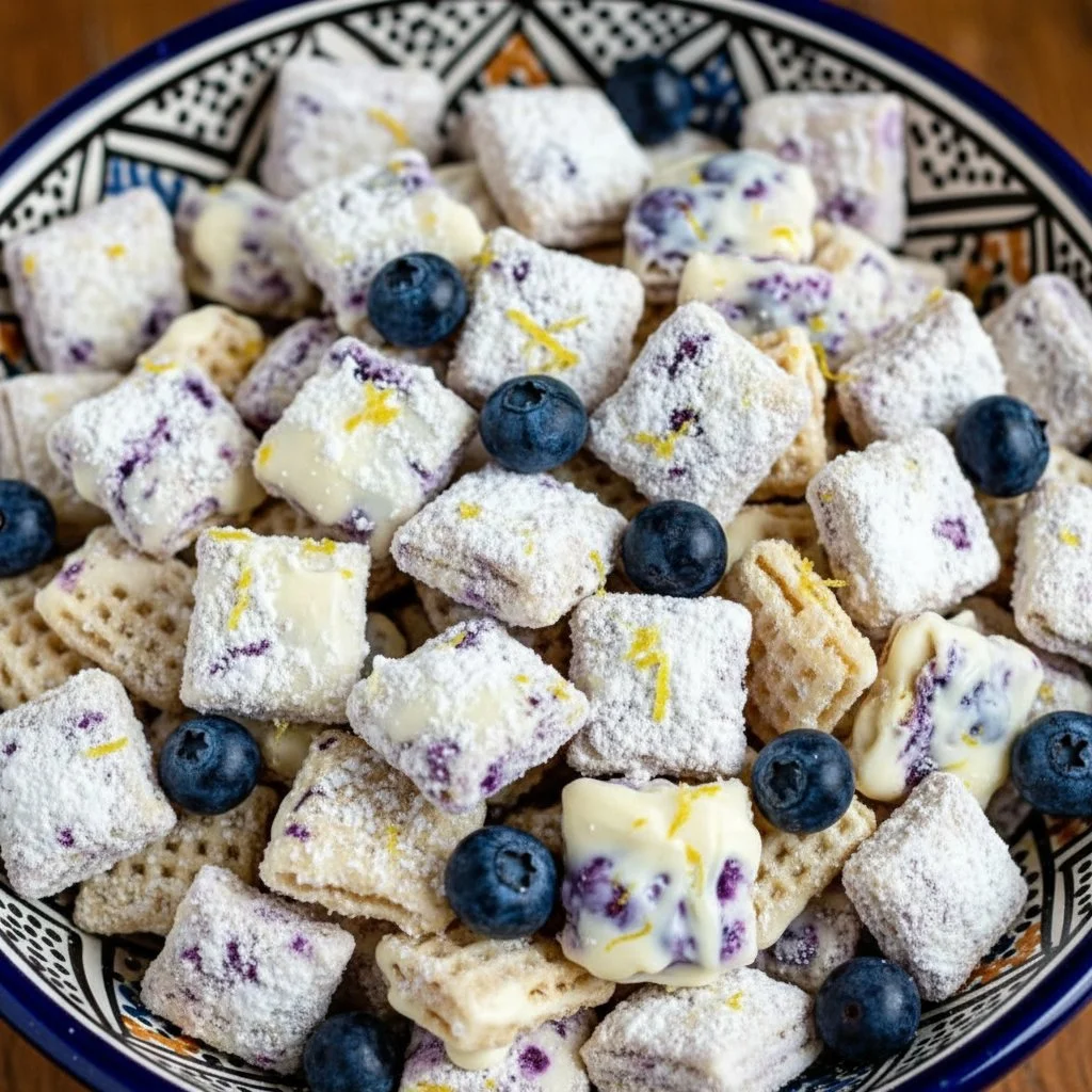Blueberry Lemon Cheesecake Puppy Chow 4 Blueberry Lemon Cheesecake Puppy Chow