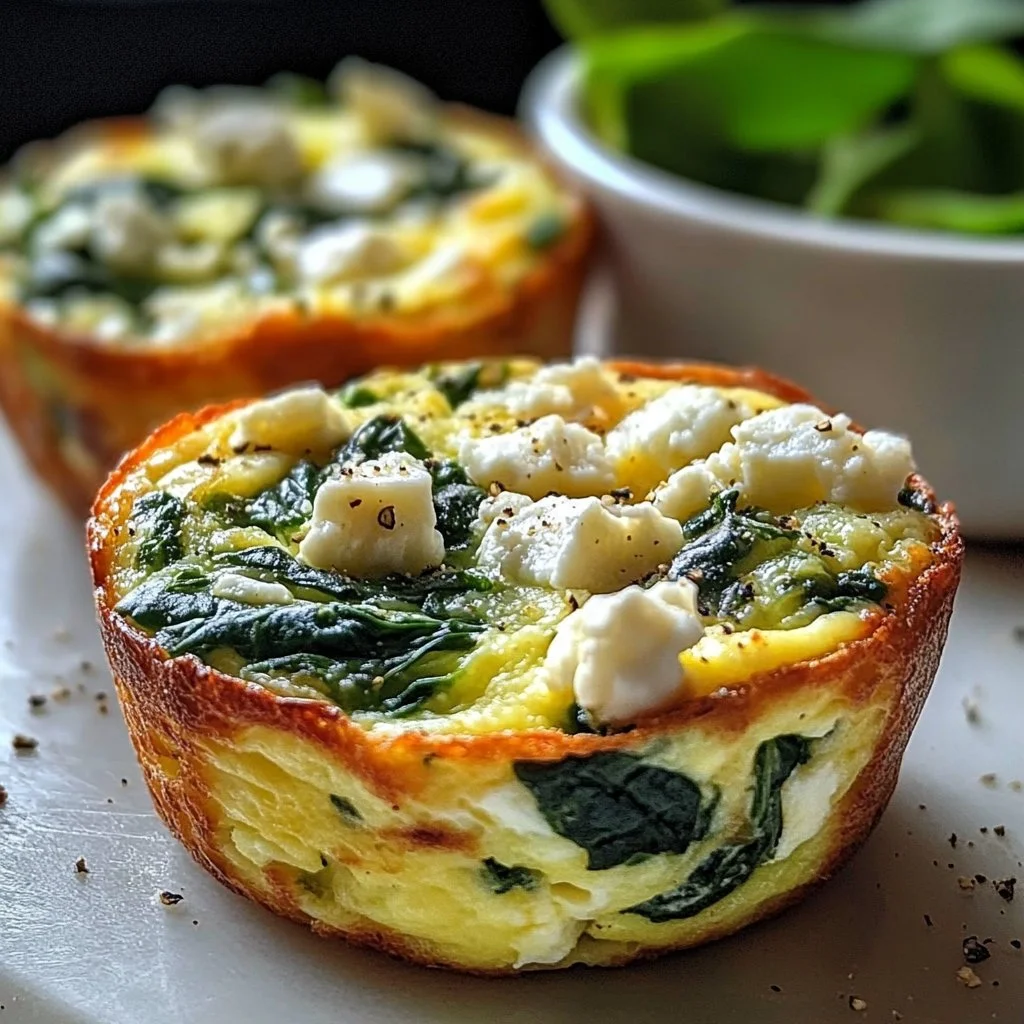 Egg Muffins with Spinach and Feta