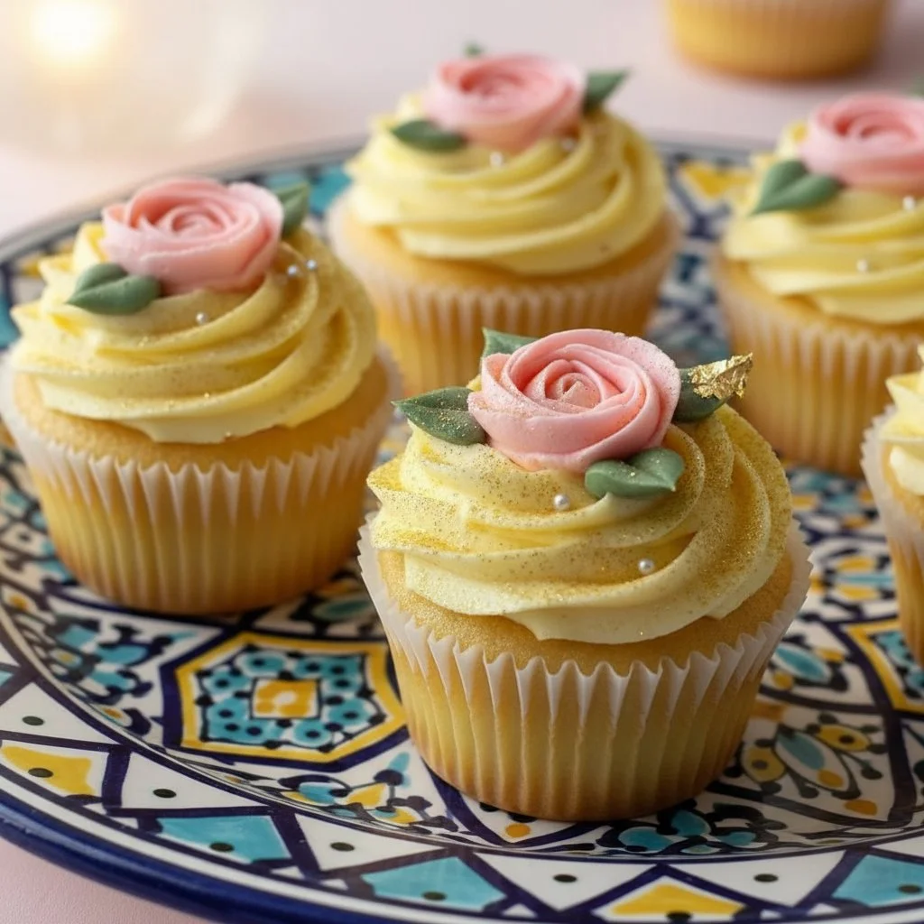 Lemon and rose cupcakes 4 Lemon and rose cupcakes