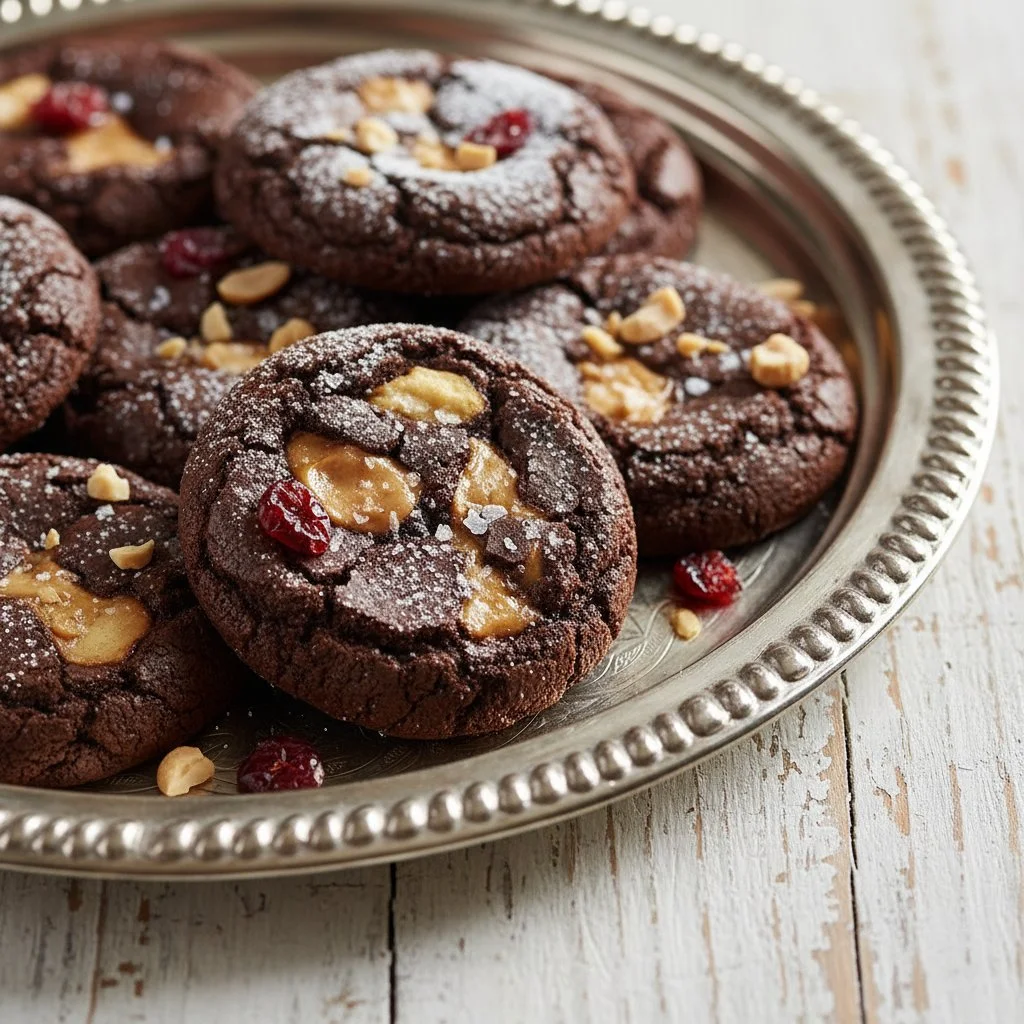 Peanut Butter Filled Brownie Cookies