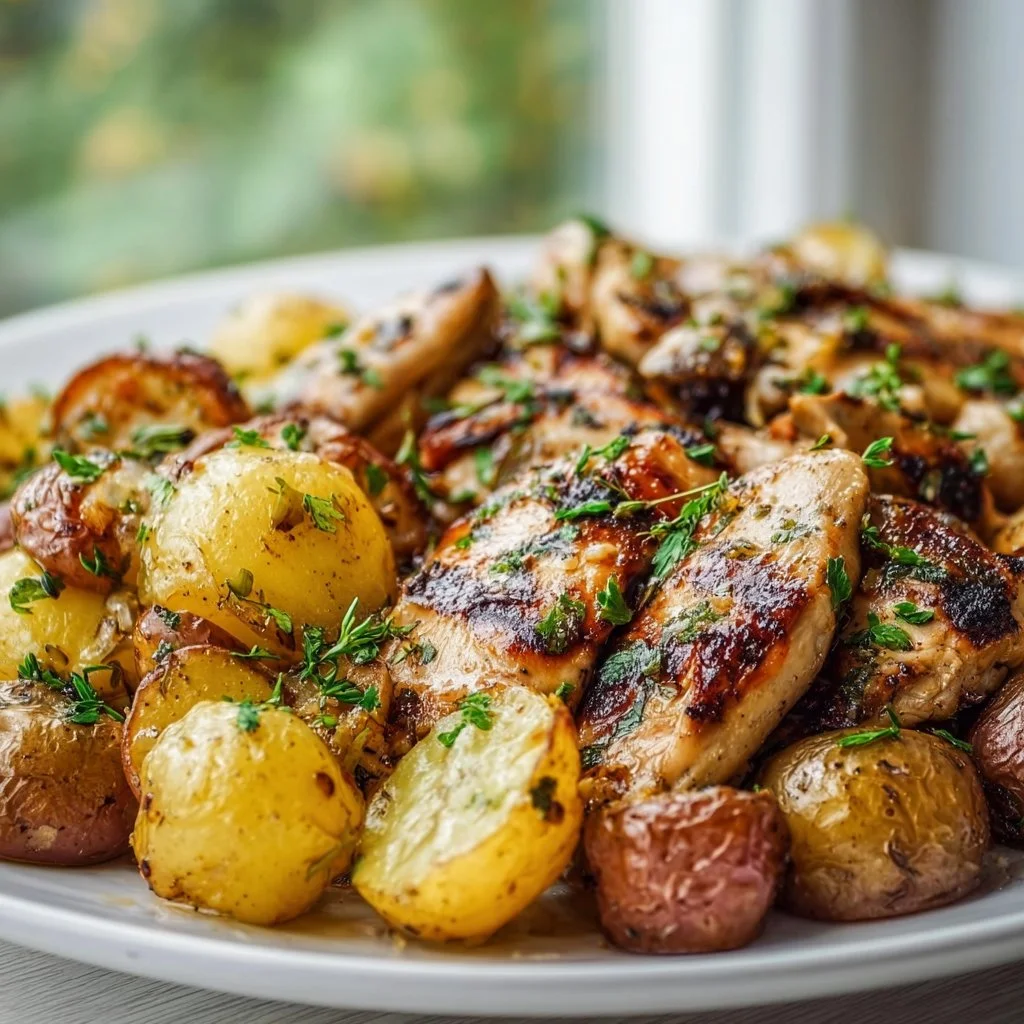 Sheet Pan Lemon Balsamic Chicken and Potatoes Made Easy!
