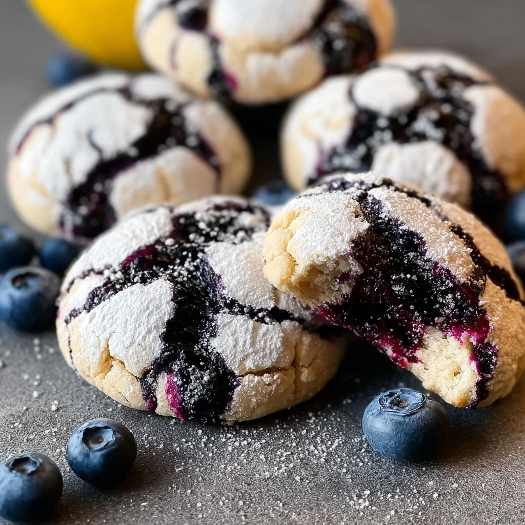 Blueberry Lemon Crinkle Cookies 4 Blueberry Lemon Crinkle Cookies