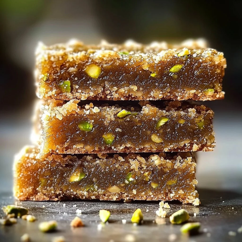 Brown Butter and Honey Pistachio Cookie Bars Recipe