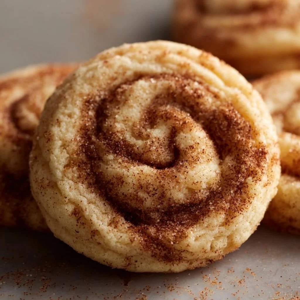Delicious cinnamon roll cookies fresh out of the oven