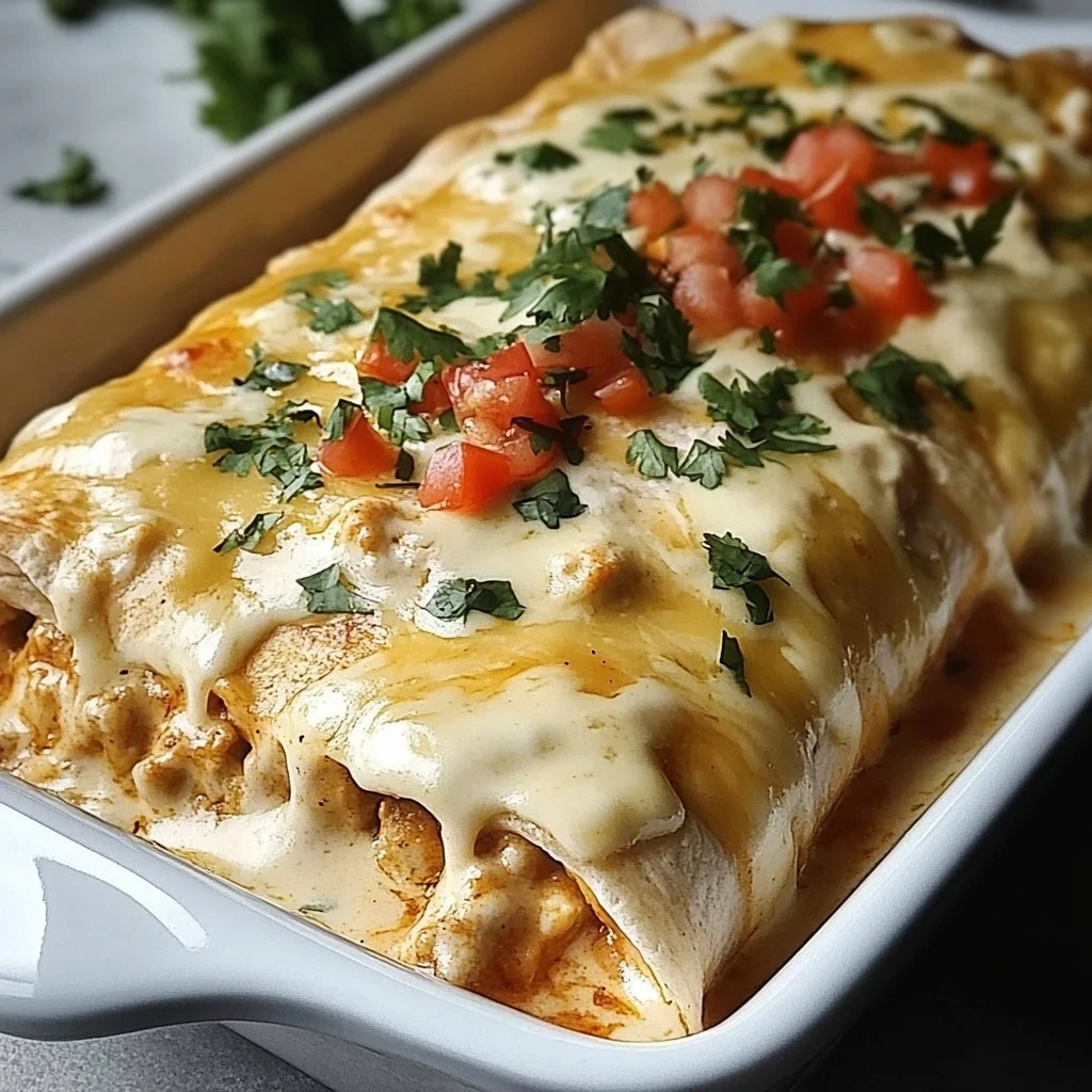 Creamy Queso Chicken Enchiladas
