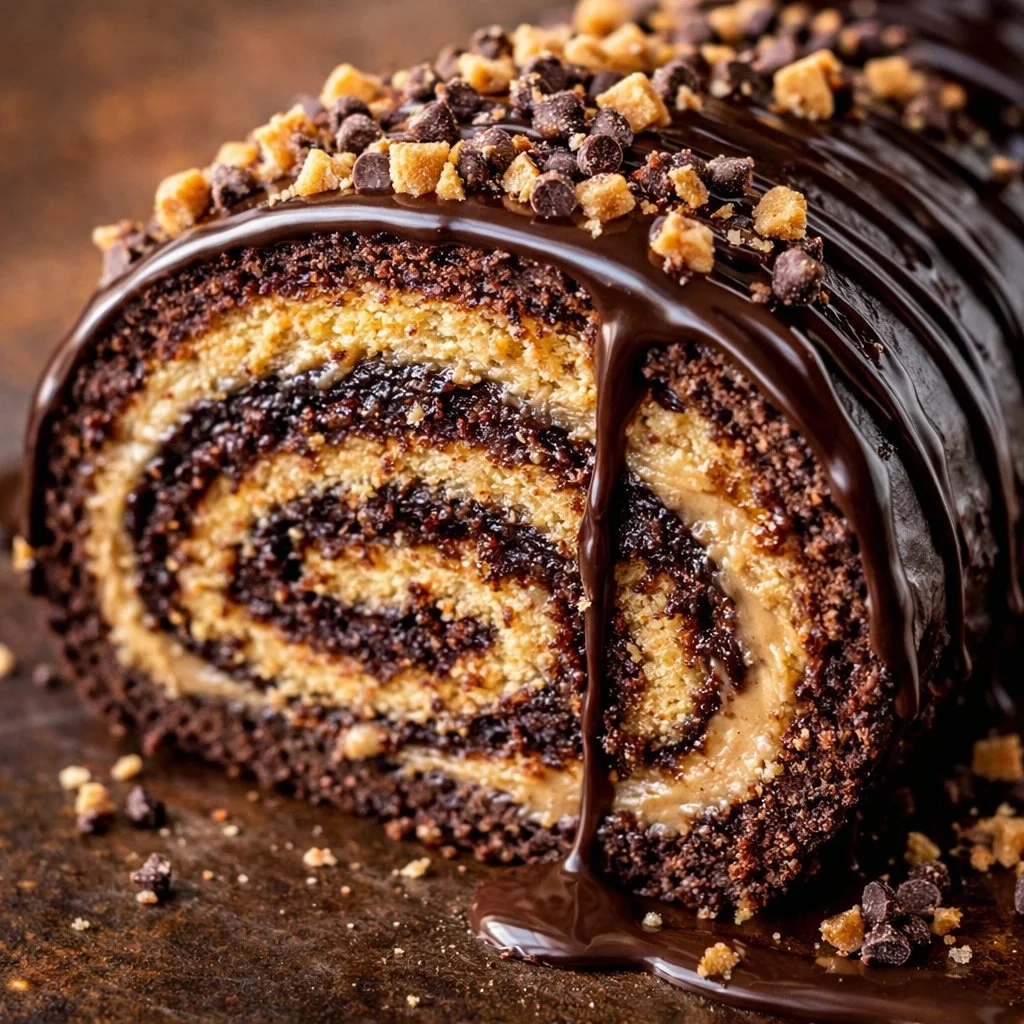 Decadent Peanut Butter Cup Chocolate Roll Recipe for Dessert Lovers