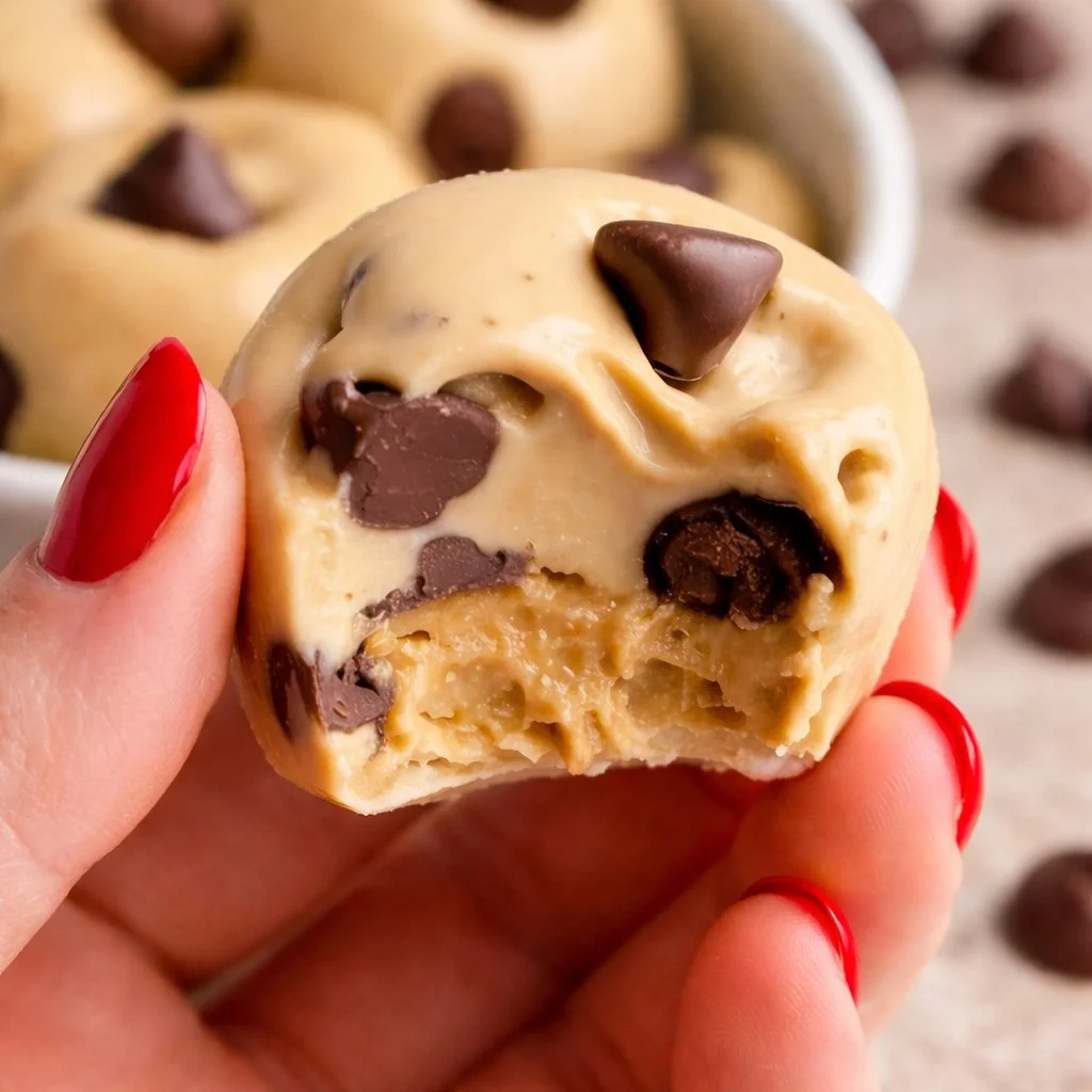 Frozen Greek yogurt peanut butter bites, healthy frozen yogurt snack