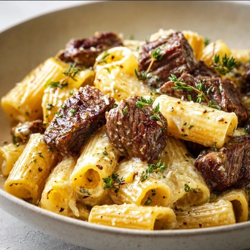 Garlic Butter Steak Rigatoni (Easy & Creamy Family Favorite)