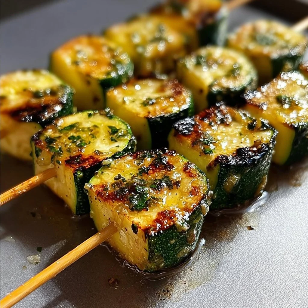 Garlic Butter Zucchini Skewers
