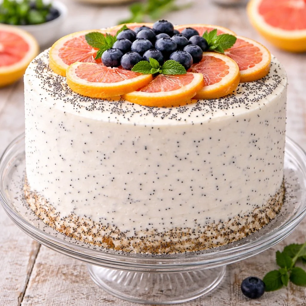 Grapefruit Poppy Seed Cake