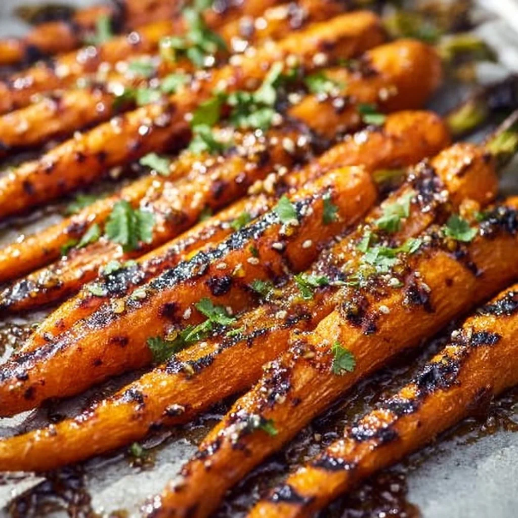 Grilled Carrots with Honey Brown Sugar Butter 4 Grilled Carrots with Honey Brown Sugar Butter