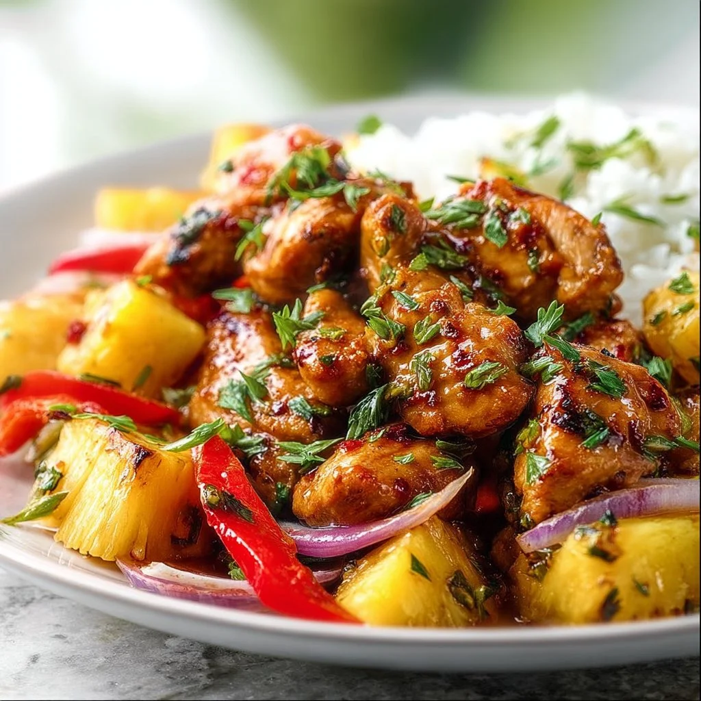 Hawaiian Pineapple Chicken Dinner