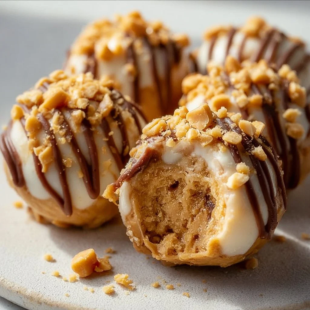 High Protein Frozen Peanut Butter Greek Yogurt Bites