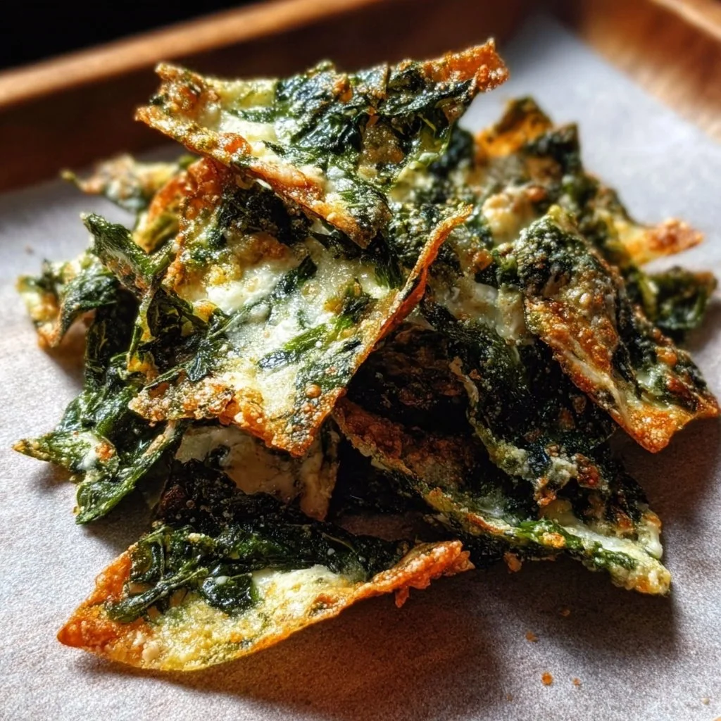 Mediterranean Spinach and Feta Crisps