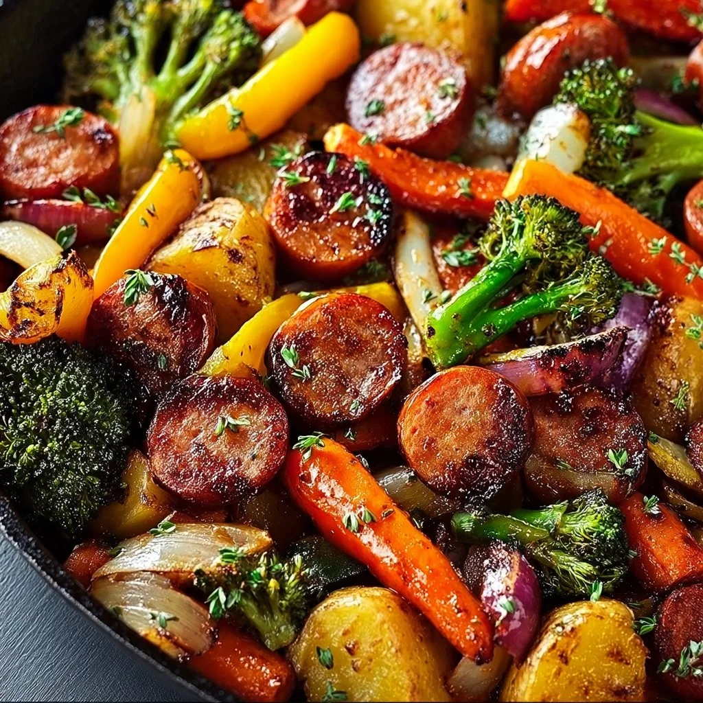 One-Pan Honey Garlic Kielbasa & Veggies for Busy Nights