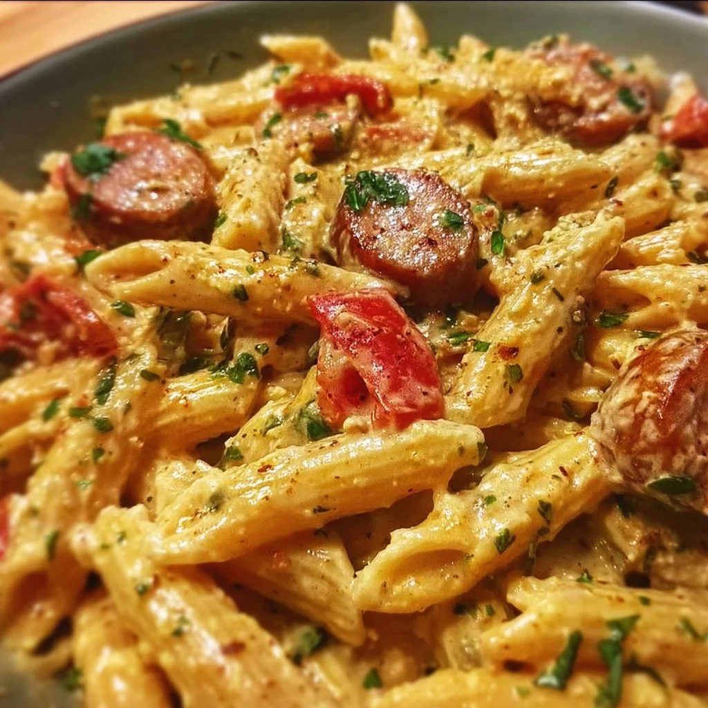 One-Pot Creamy Spicy Cajun Sausage Pasta 4 One-Pot Creamy Spicy Cajun Sausage Pasta