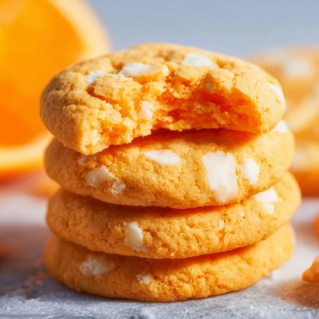 Delicious Orange Creamsicle Cookies with orange zest and creamy frosting