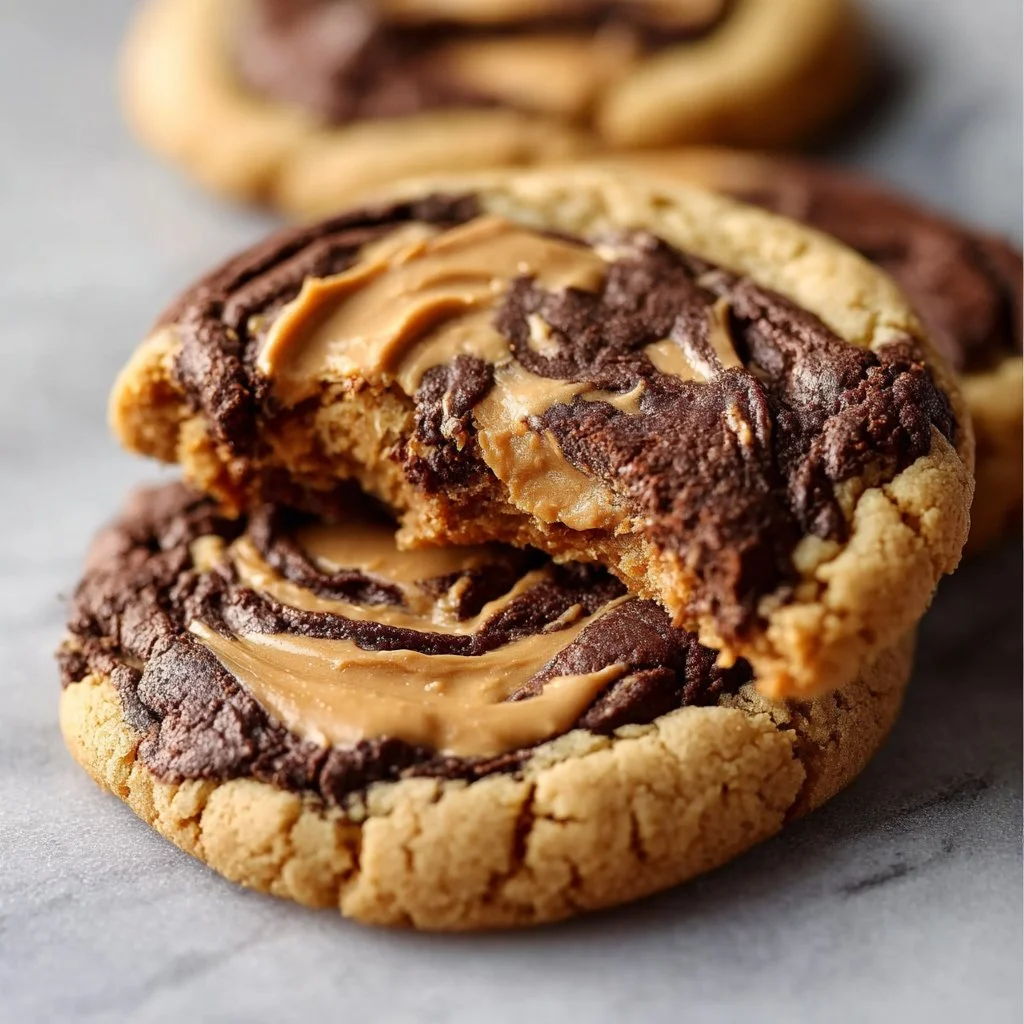 Peanut Butter Brownie Swirl Cookies