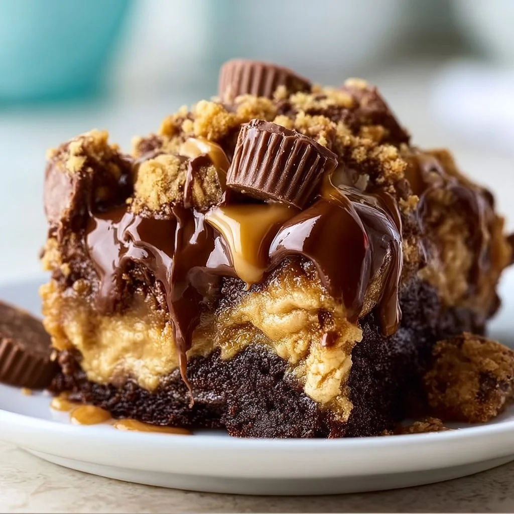 Peanut Butter Cup Dump Cake 4 Peanut Butter Cup Dump Cake