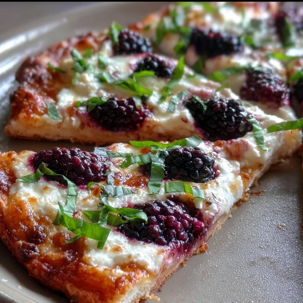 Pin on Healthy Snacks, Blackberry Basil Ricotta Pizza