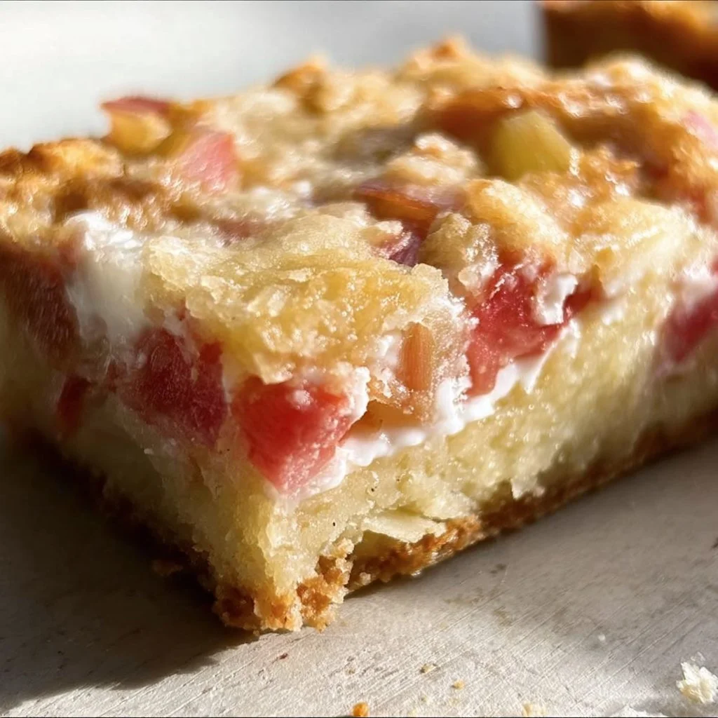 Rhubarb Custard Bars