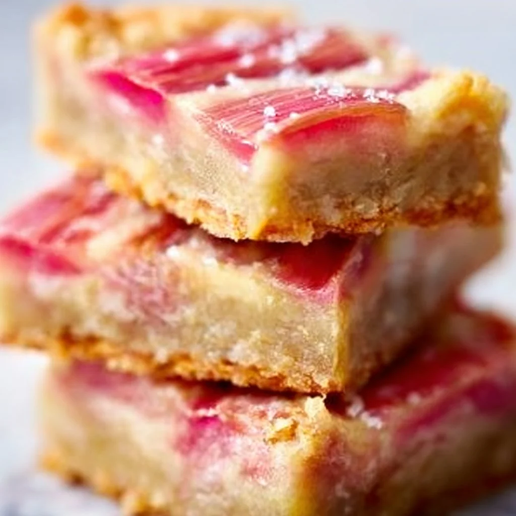 Rhubarb Custard Bars