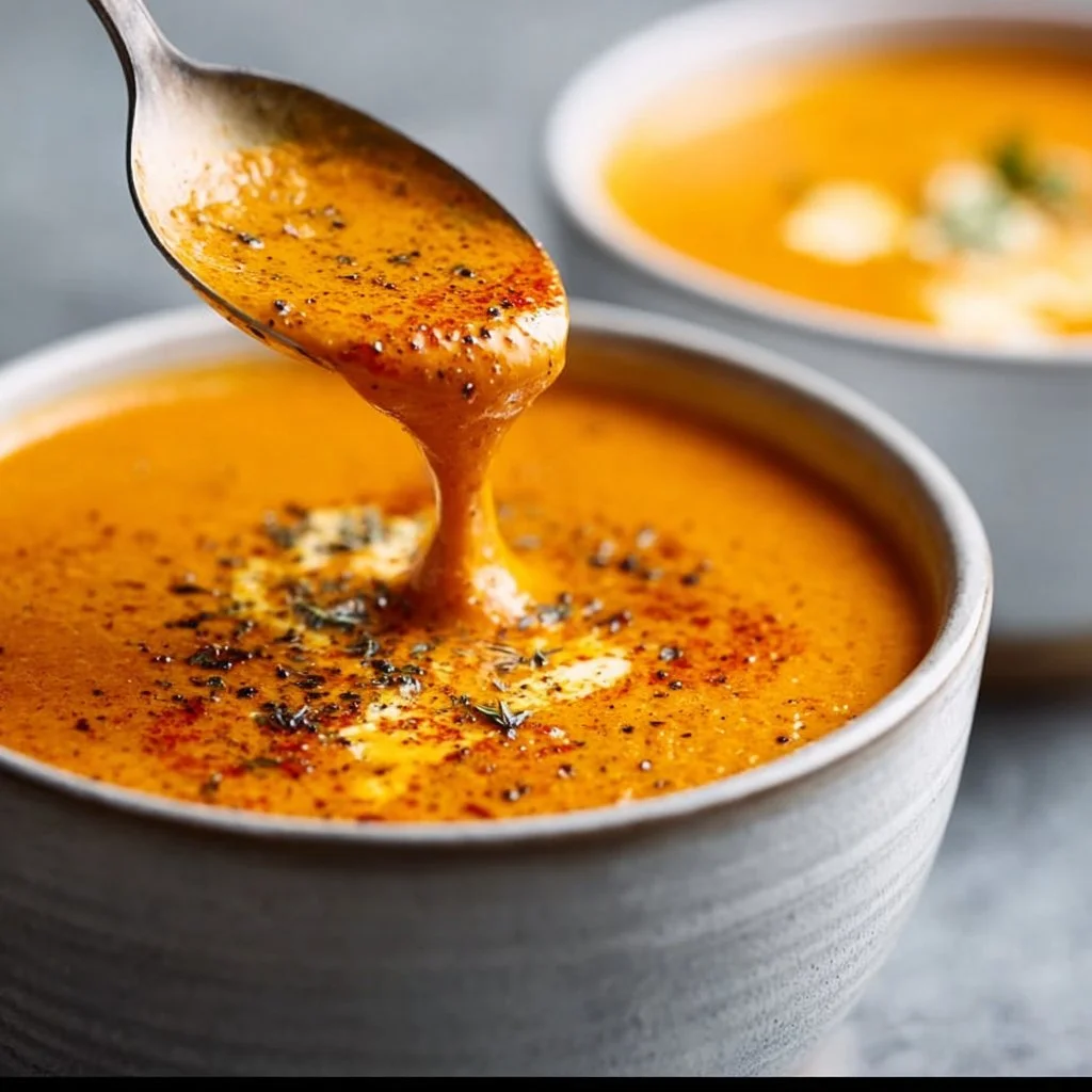 Roasted Red Pepper Gouda Soup