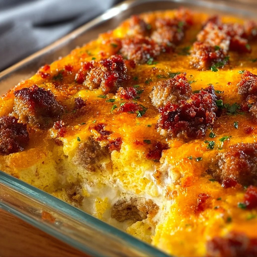 Sausage Egg and Cheese Breakfast Casserole