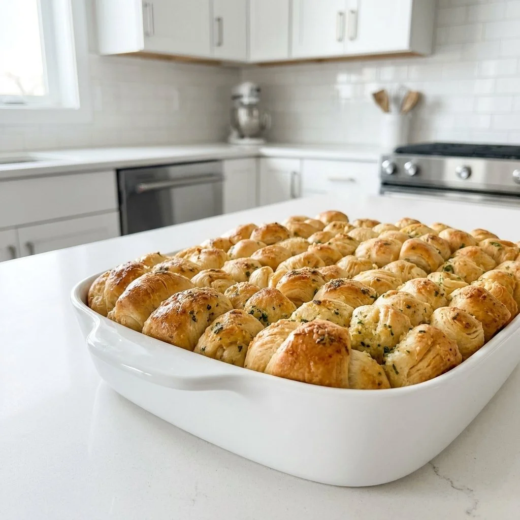 Freshly baked Bubble Bread with a golden crust and soft texture.