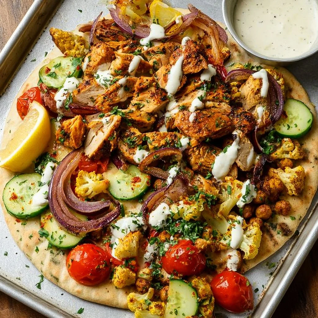 Chicken Shawarma Sheet-Pan Dinner