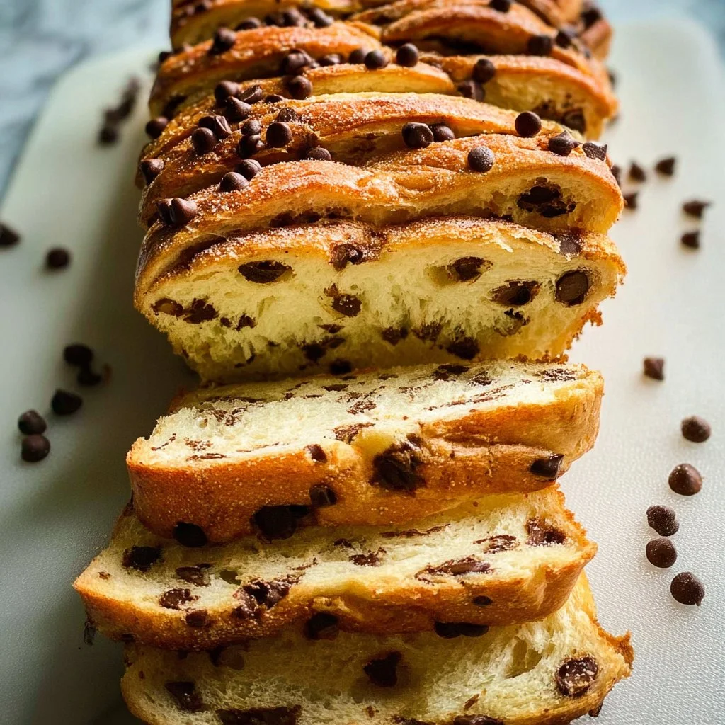 Delicious chocolate chip pull apart bread fresh from the oven