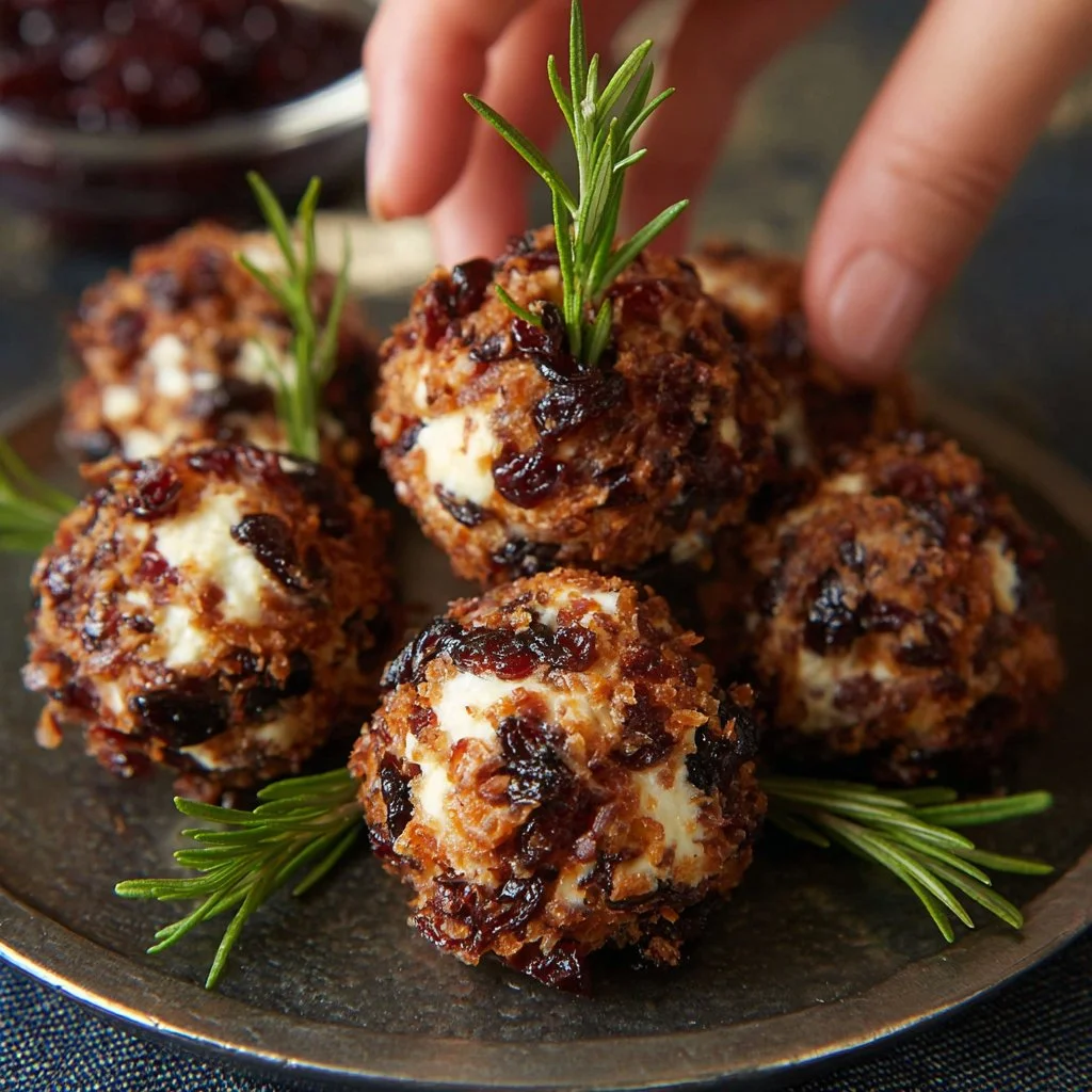 Cranberry Cheese Ball Bites