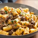 creamy garlic butter beef pasta 2026 04 12 111322 1 Creamy Garlic Butter Beef Pasta