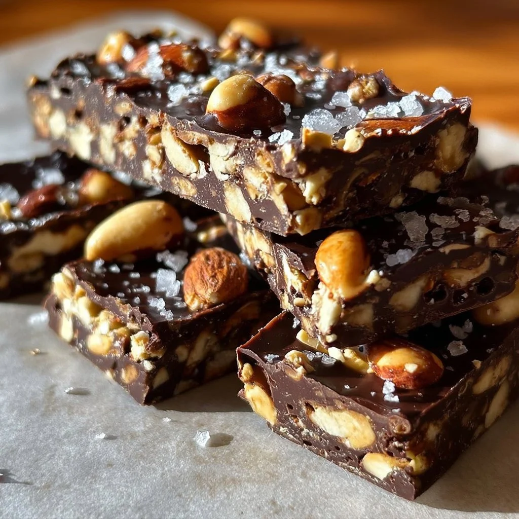 Dark Chocolate and Sea Salt Nut Bars for a healthy snack option