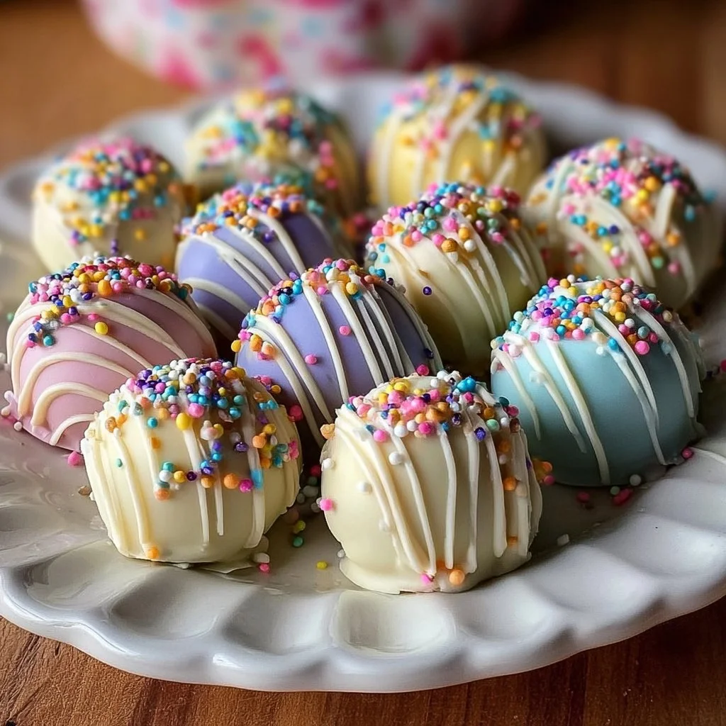 Easter Egg Oreo Balls decorated for a festive holiday celebration