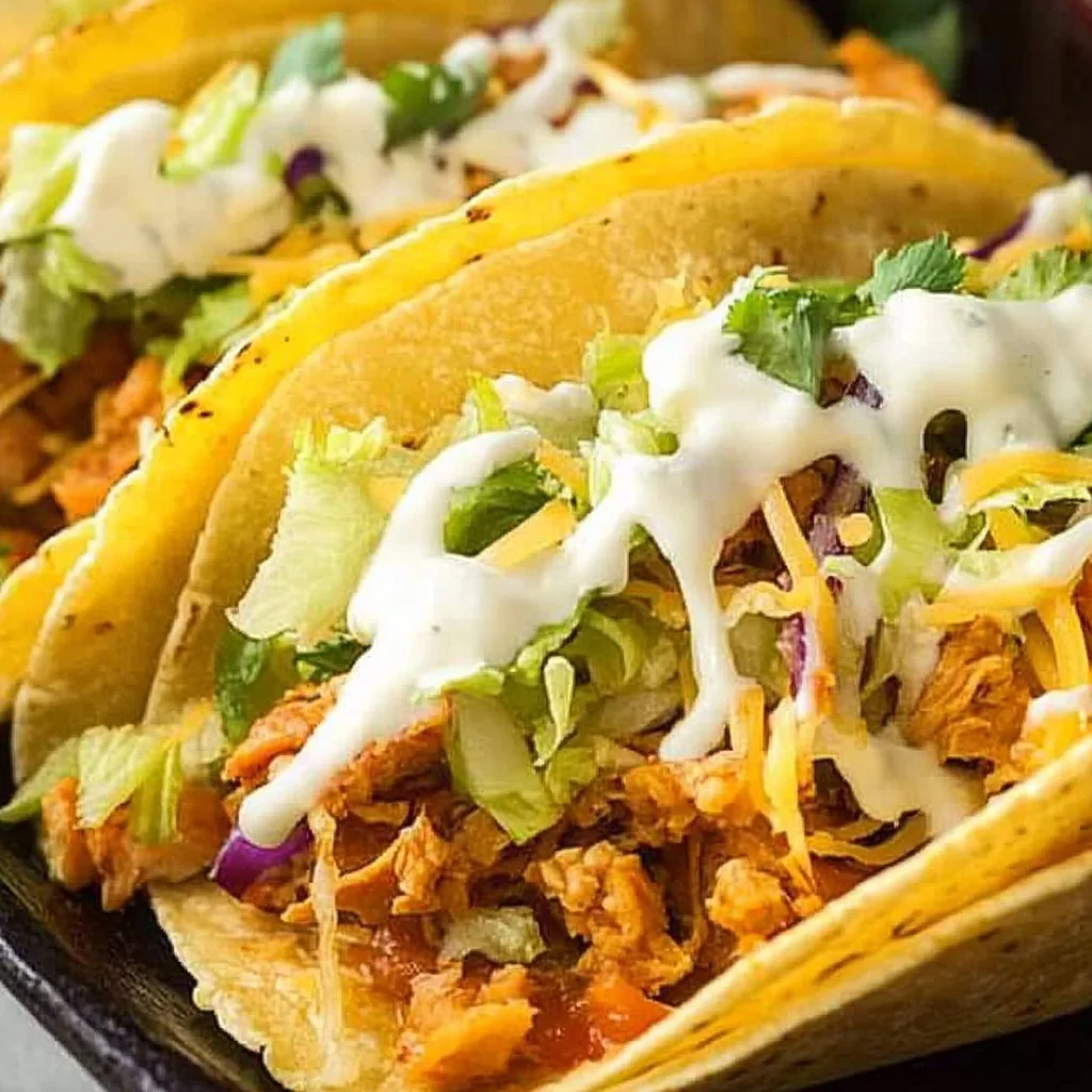 Easy Rotisserie Chicken Tacos Recipe 3 Delicious rotisserie chicken tacos topped with fresh ingredients