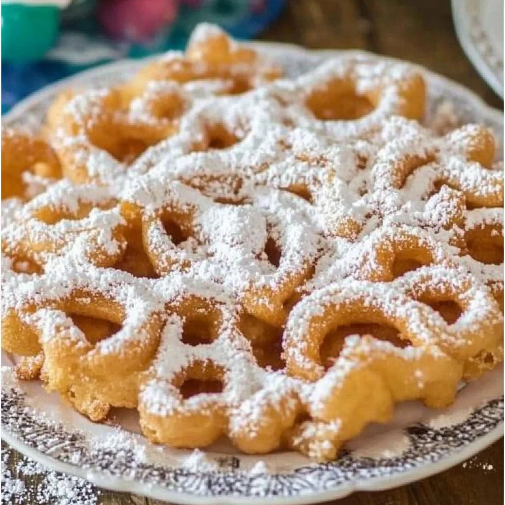 Funnel Cakes 3 Delicious funnel cakes served with powdered sugar and toppings