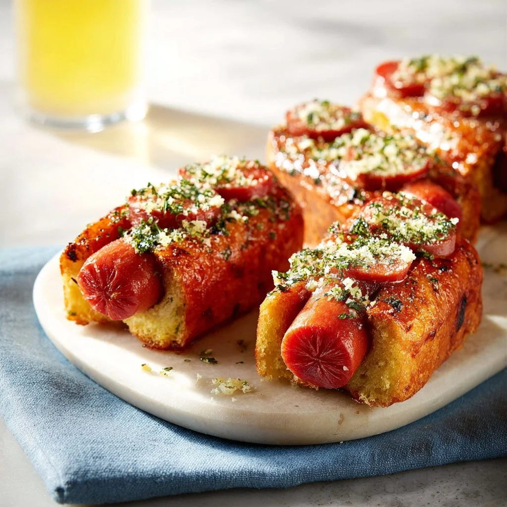 Garlic Bread Hot Dogs