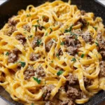 one pot creamy beef and garlic butter pasta 2026 04 12 111321 1 One-Pot Creamy Beef and Garlic Butter Pasta