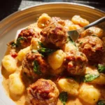 slow cooker tuscan chicken meatballs with gnocchi 2026 04 22 222520 1 Slow-Cooker Tuscan Chicken Meatballs With Gnocchi